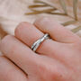 Personalised Interlinked Infinity Silver Band Ring, thumbnail 4 of 9
