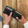 Engraved Vintage Leather Personalised Bifold Wallet, thumbnail 3 of 5