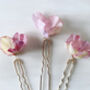 Lilac Flower Hair Pins, thumbnail 4 of 4
