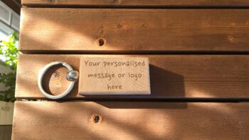 Personalised Wooden Bottle Opener Keyring Engraved Gift, 3 of 8