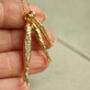 Gold Sardine Fish Necklace, thumbnail 2 of 7