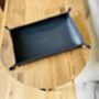Personalised Rectangle Dark Blue Leather Desk Tray, thumbnail 12 of 12