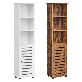 Tall Freestanding Bathroom Storage With Open Shelves, 9 of 9