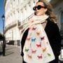 Colourful Cats Print Scarf In Personalised Gift Box, thumbnail 1 of 5