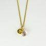 Heart Gold Plated Necklace With Gemstone, thumbnail 6 of 12