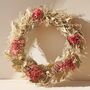 Pink Hydrangea Dried Flower Wreath, thumbnail 5 of 6