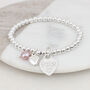 Personalised Sterling Silver Charm Ball Bracelet, thumbnail 2 of 7