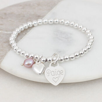 Personalised Sterling Silver Charm Ball Bracelet, 2 of 7