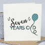 Children's Birthday Age Balloon Card. From 0 To 17 Yrs, thumbnail 7 of 12