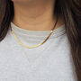 Gold Flat Snake Necklace – 18 K Gold Plated Waterproof Chain, thumbnail 1 of 8
