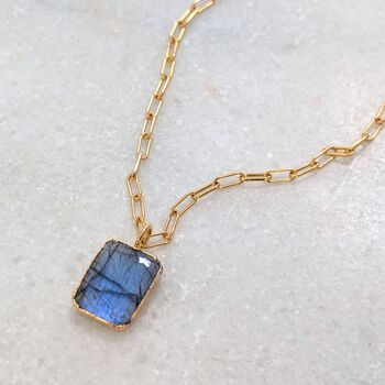 The Rectangle Labradorite Necklace, 8 of 10