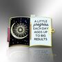 A Little Progress Book Moon Stars Galaxy Affirmation Enamel Lapel Pin Badge, thumbnail 4 of 9