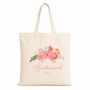 Personalised Coral Floral Bridesmaid Tote Bag Shopper, thumbnail 6 of 6
