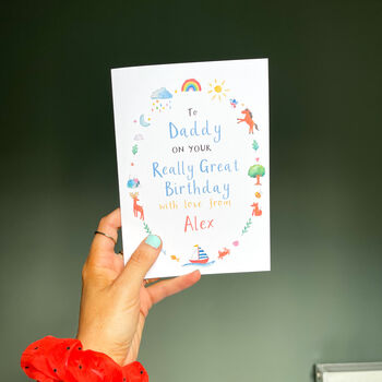 Personalised Daddy Dad 'Really Great' Birthday Card, 3 of 3