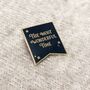 The Most Wonderful Time Midnight Blue Enamel Pin Badge, thumbnail 4 of 12