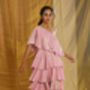 Avanti Tissue Chanderi One Shoulder Dress, thumbnail 4 of 9