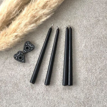 Halloween Bleeding Black Dinner Candles Set Of Four, 7 of 10