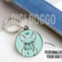 French Bulldog Outline ID Tag, thumbnail 2 of 4