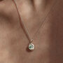 Silver Molten Pendant With Blue/Green Moissanite, thumbnail 1 of 3