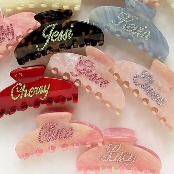 Personalised Marble Custom Diamante Hair Clip, 2 of 6