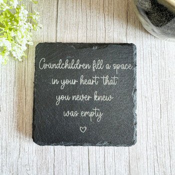 Heartfelt Slate Coaster For Grandparents Fill A Space Keepsake Gift, 3 of 6