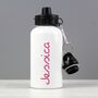 Personalised Pink Name Water Bottle, thumbnail 1 of 3