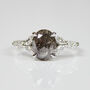 Oval One Of A Kind Salt And Pepper Diamond Engagement Ring, thumbnail 1 of 3