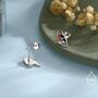 Bullfinch Sterling Silver Stud Earrings, thumbnail 2 of 11