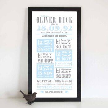 Personalised Baby's First Achievements Print, 2 of 2