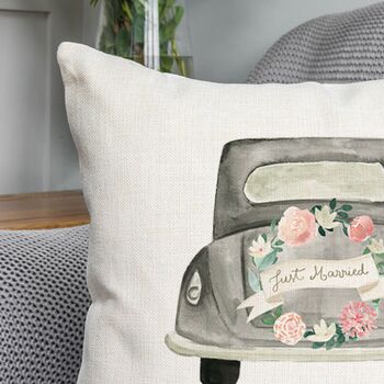 Personalised Just Married Car Cushion, 3 of 3