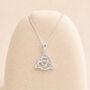 Personalised Sterling Silver Celtic Triquetra Trinity Knot Pendant Necklace, thumbnail 4 of 11