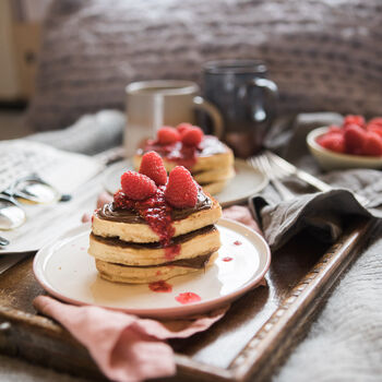 Chocolate And Raspberry Heart Pancake Baking Kit, 6 of 6