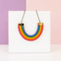 Rainbow Statement Necklace, thumbnail 1 of 5