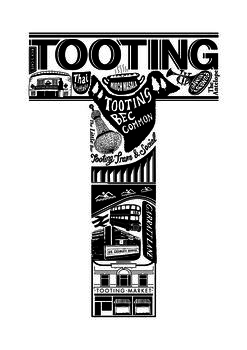 Best Of Tooting Art Print, 3 of 6
