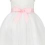 Ballet Tutu Tulle Flower Girl Dress, White And Pink, thumbnail 6 of 6