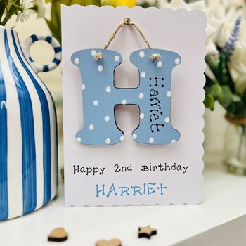 Personalised 2nd Birthday Card For Her Or For Him, 2 of 5
