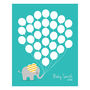 Elephant Personalised Baby Shower Guest Book Print, thumbnail 2 of 5