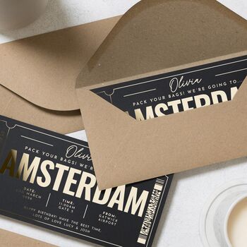 Personalised Amsterdam Trip Gift Voucher, 7 of 9
