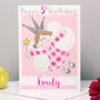 Personalised Fairy Girl Age Birthday Card, thumbnail 3 of 6