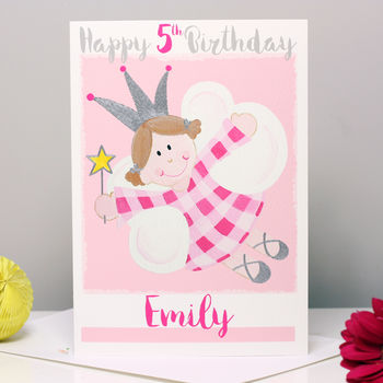 Personalised Fairy Girl Age Birthday Card, 3 of 6