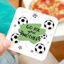 Choose Your Message Football Coaster, thumbnail 1 of 5