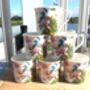 Set Of Six China Palace Mugs In Peacock Design, thumbnail 1 of 10