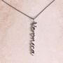 Solid Sterling Silver Personalised Name Pendant, thumbnail 3 of 5