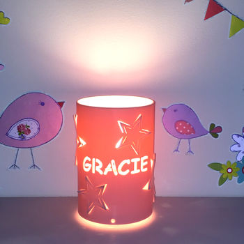Personalised Star Table Lamp Ideal Christening Gift, 7 of 8