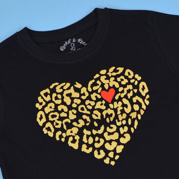 'Leopard Heart Of Hearts' Kids T Shirt, 3 of 6