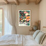 Japanese Wisdom Poster, Nanakorobi Pink Yaoki Art Print, thumbnail 3 of 3
