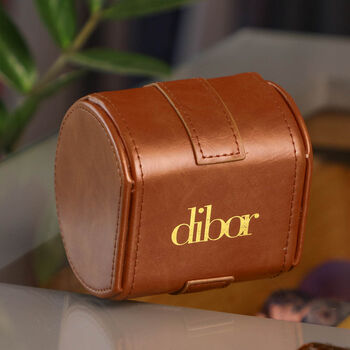 Dad's Personalised Luxury Tan Leather Travel Watch Box, 6 of 8