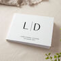 Modern Elegance Personalised Initials Wedding Guest Book, thumbnail 1 of 3