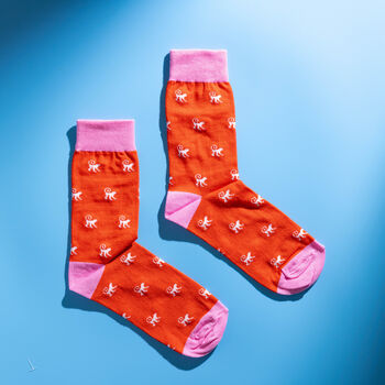 Colourful Monkey Pattern Egyptian Cotton Men's Socks, 4 of 5