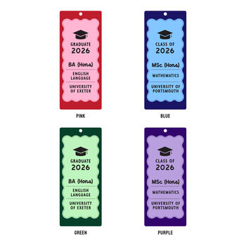 Personalised University Graduation Bookmark, 4 of 6